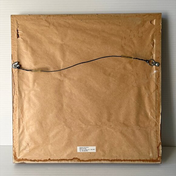 Vintage Copper Rooster Embossed Framed Wall Art Farmhouse French Country Decor - Picture 3 of 5